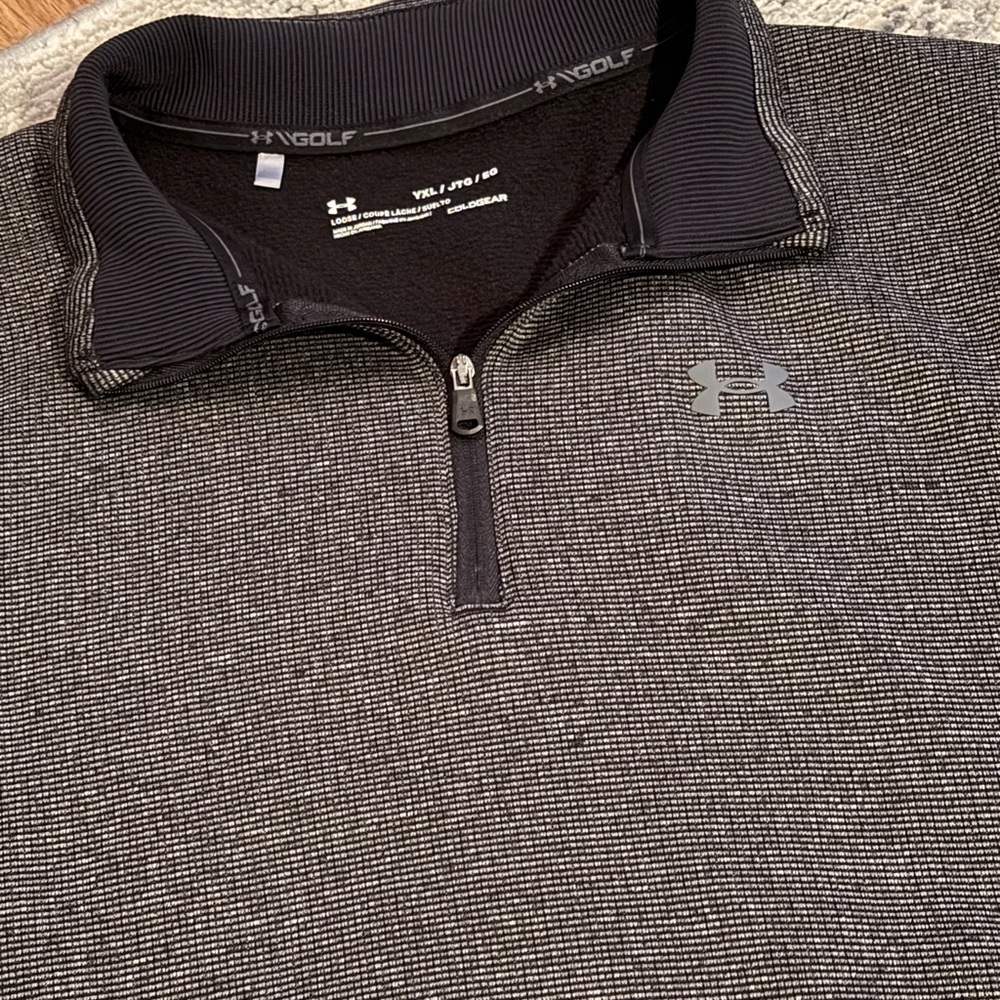 Under Armour Kids Black Quarter-Zip Sweatshirt